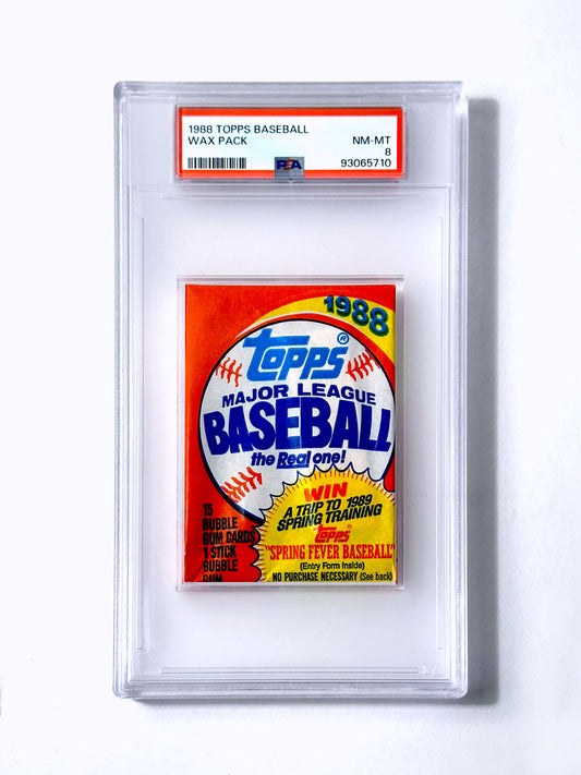 1988 Topps Baseball Wax Pack - PSA 8