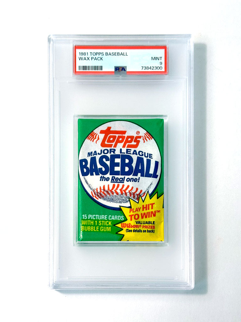 1981 Topps Baseball Wax Pack - PSA 9