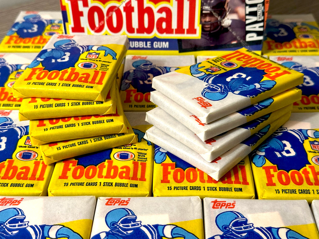 1985 Topps Football Wax Packs with "White Top" Wrapper Variation