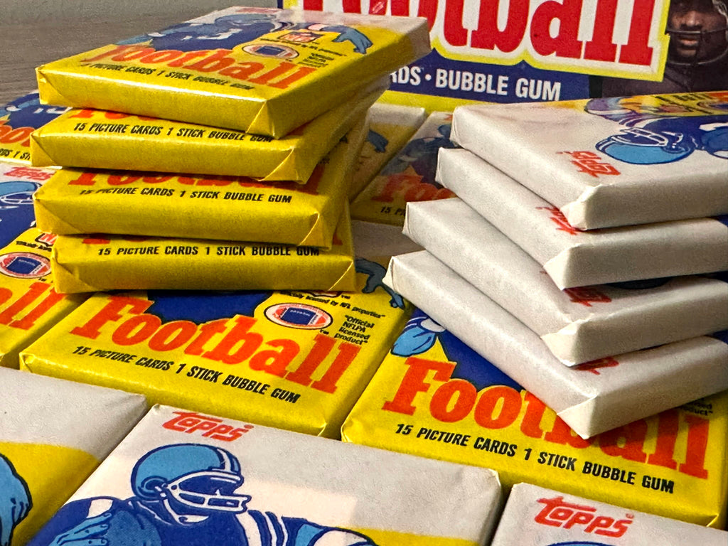 1985 Topps Football Wax Packs with "White Top" Wrapper Variation