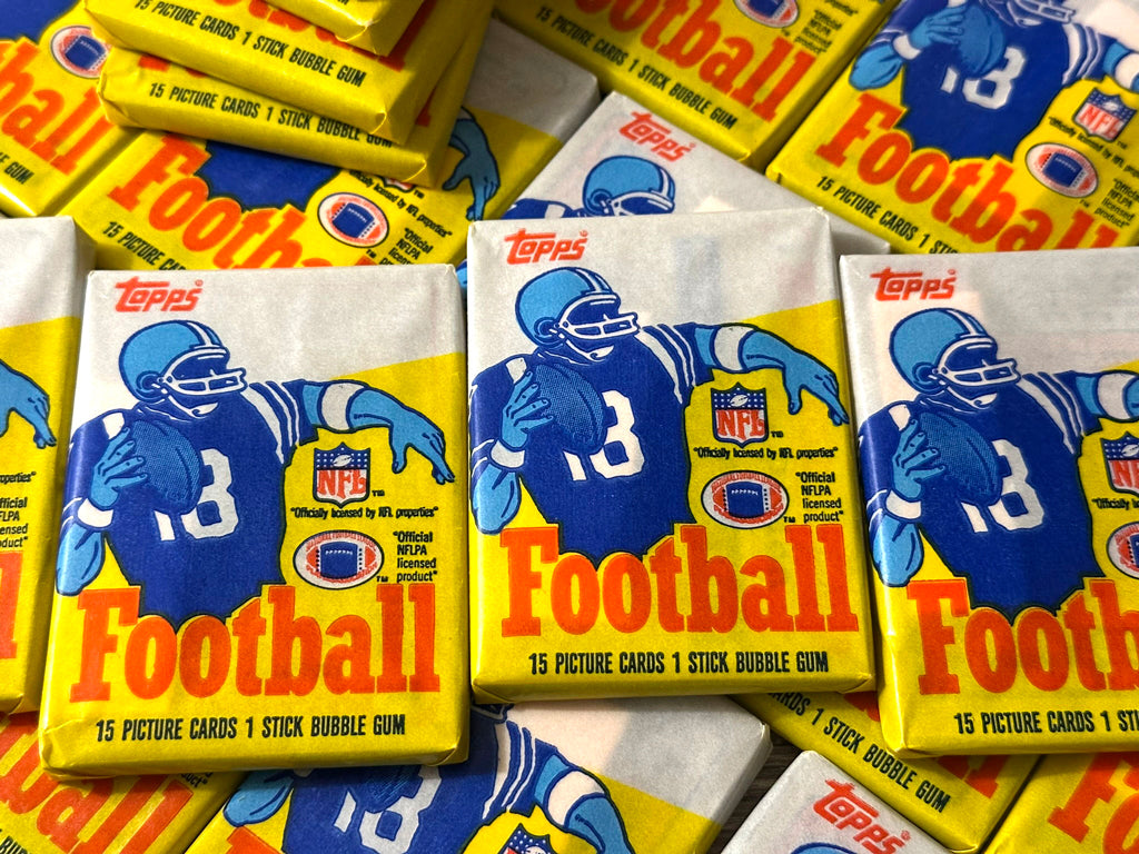 1985 Topps Football Wax Packs with "White Top" Wrapper Variation