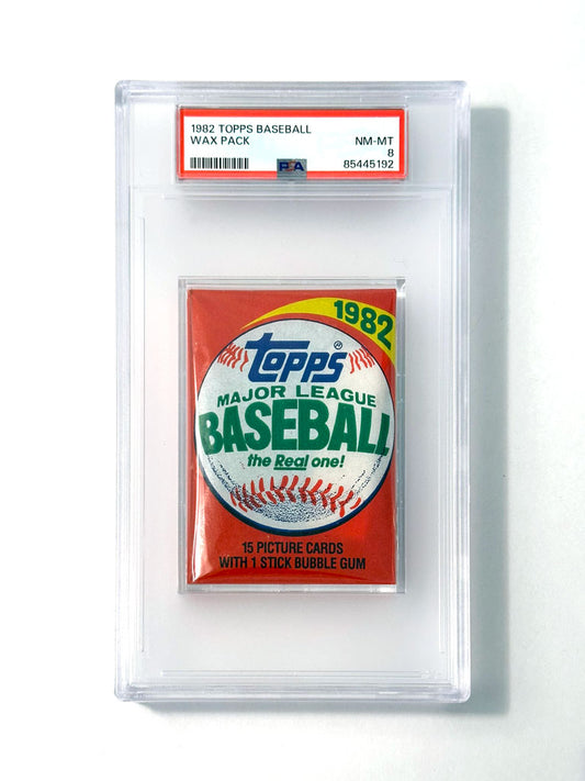 1982 Topps Baseball Wax Pack - PSA 8