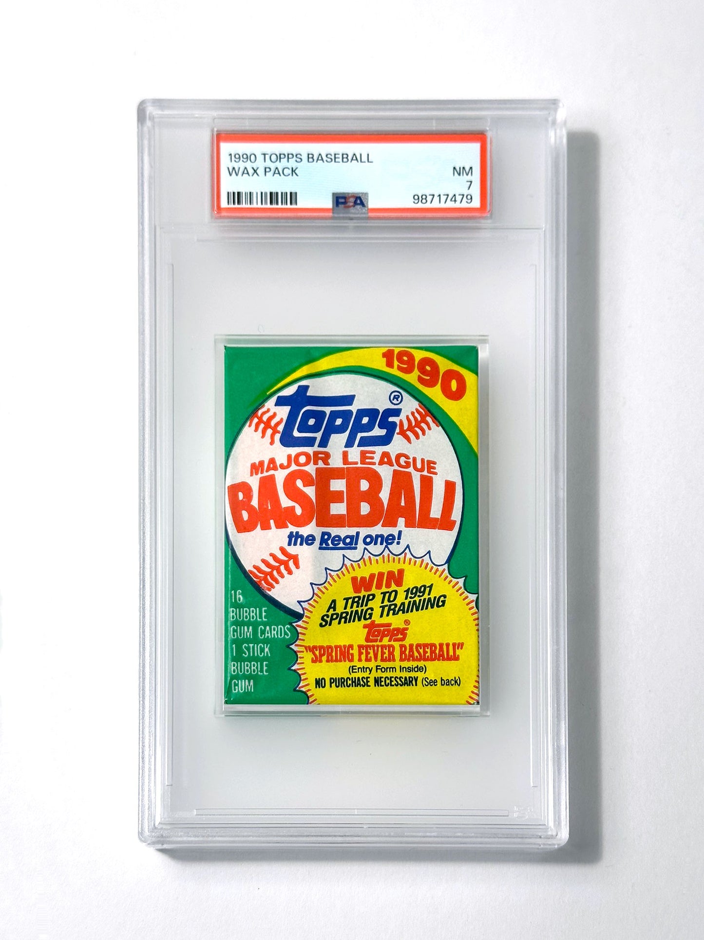 1990 Topps Baseball Wax Pack - PSA 7