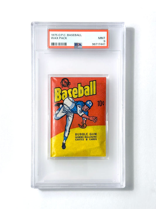 1975 O-Pee-Chee Baseball Wax Pack - PSA 9