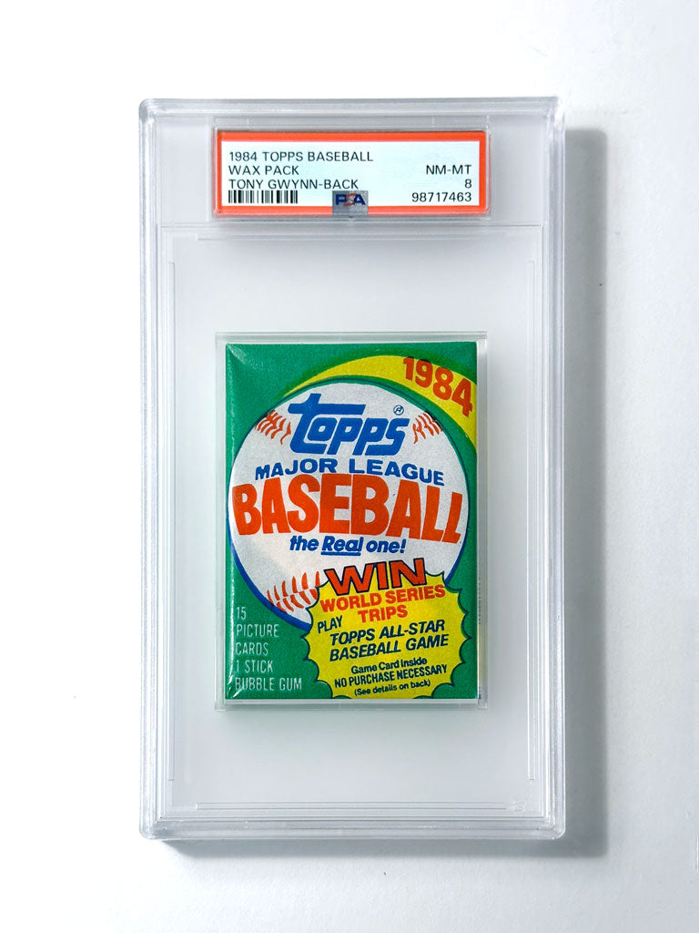 1984 Topps Baseball Wax Pack (2nd year Tony Gwynn on back) - PSA 8