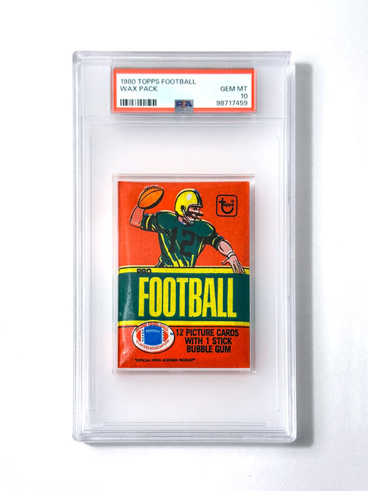 1980 Topps Football Wax Pack - PSA 10 (quarterback wrapper)