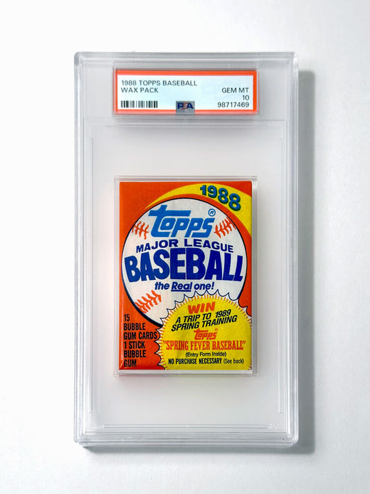 1988 Topps Baseball Wax Pack - PSA 10