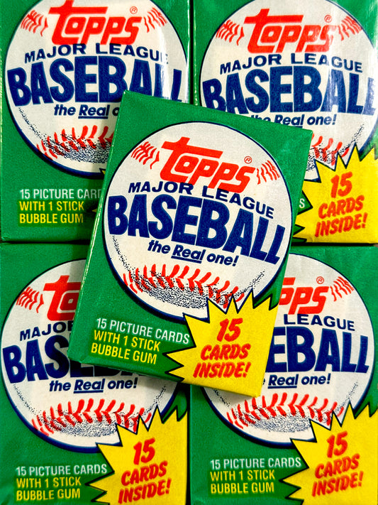 1981 Topps Baseball Wax Packs with "15 Cards Inside!" Wrapper Variation