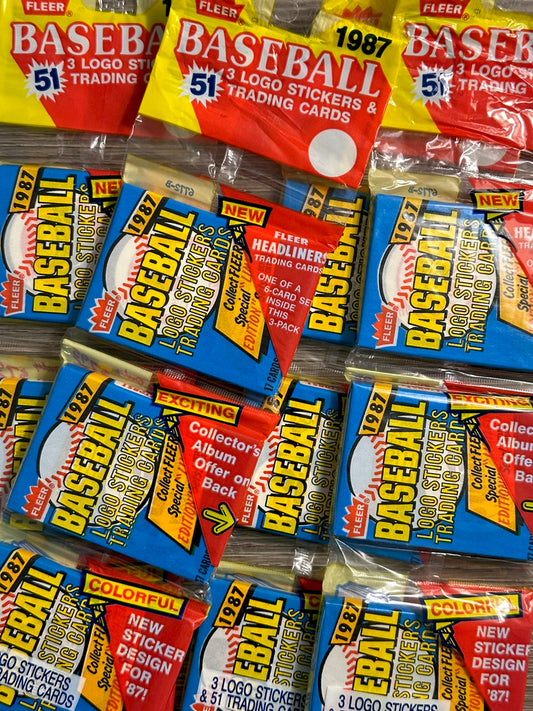 1987 Fleer Baseball "Blue Wrapper" Wax Racks
