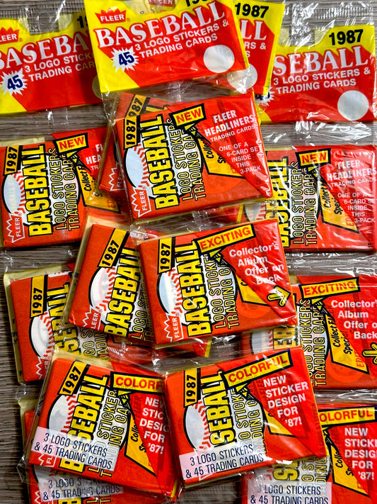 1987 Fleer Baseball "Red Wrapper" Wax Racks