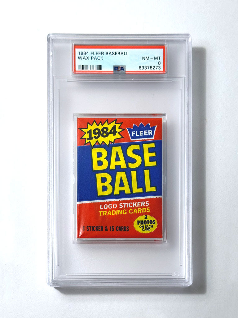 1984 Fleer Baseball Wax Pack - PSA 8
