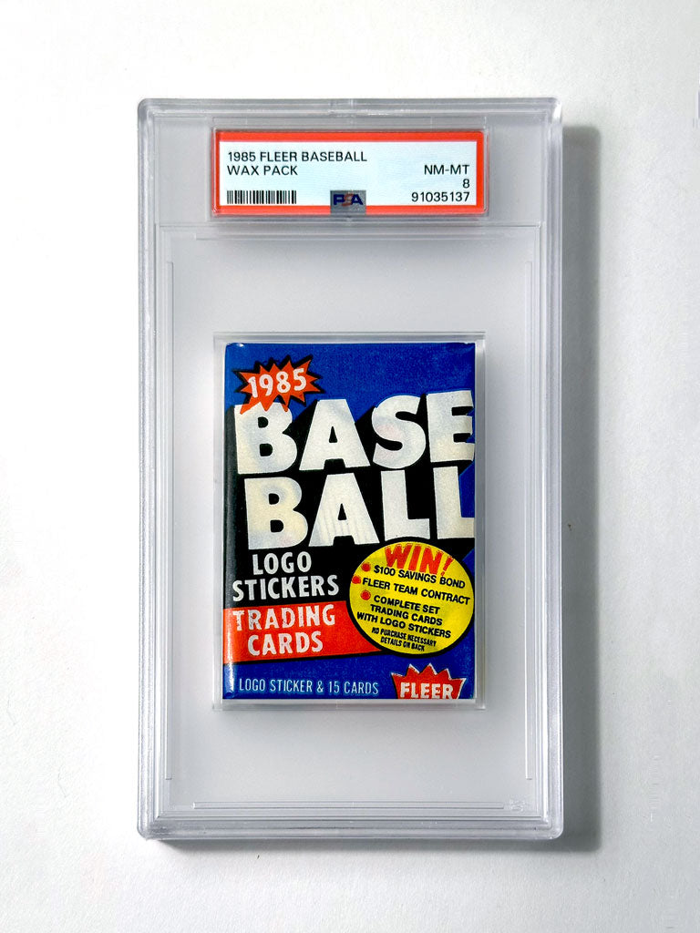 1985 Fleer Baseball Wax Pack - PSA 8