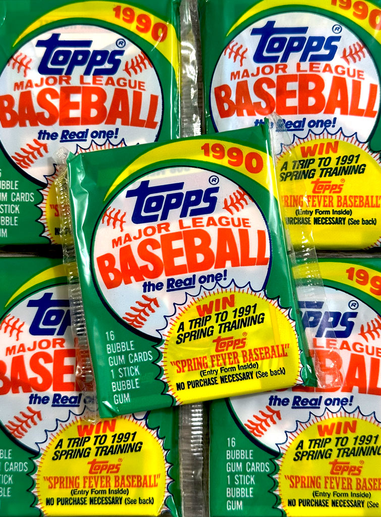 1990 Topps Baseball Wax Packs w/Alternate Cello Wrapper