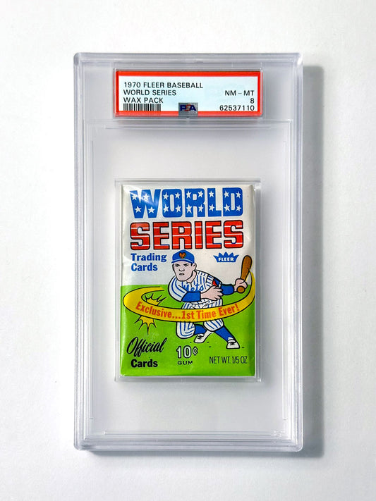 1970 Fleer World Series Wax Pack (Laughlin) - PSA 8