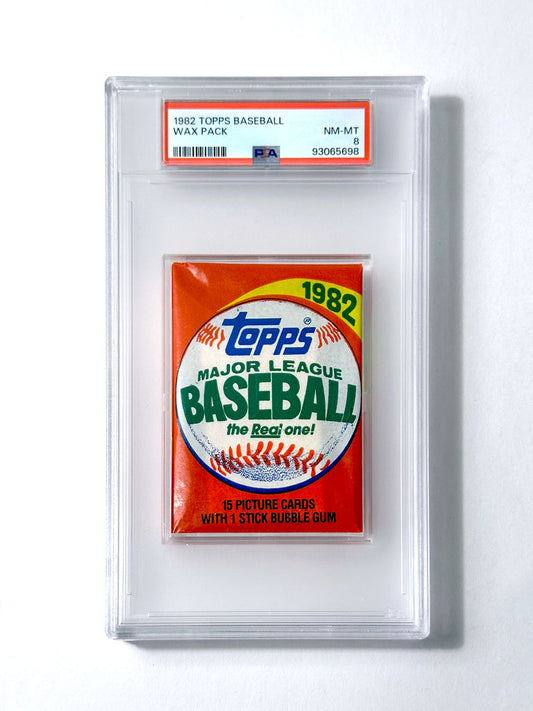 1982 Topps Baseball Wax Pack - PSA 8