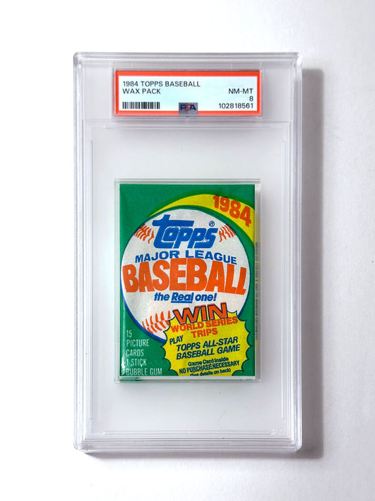 1984 Topps Baseball Wax Pack - PSA 8