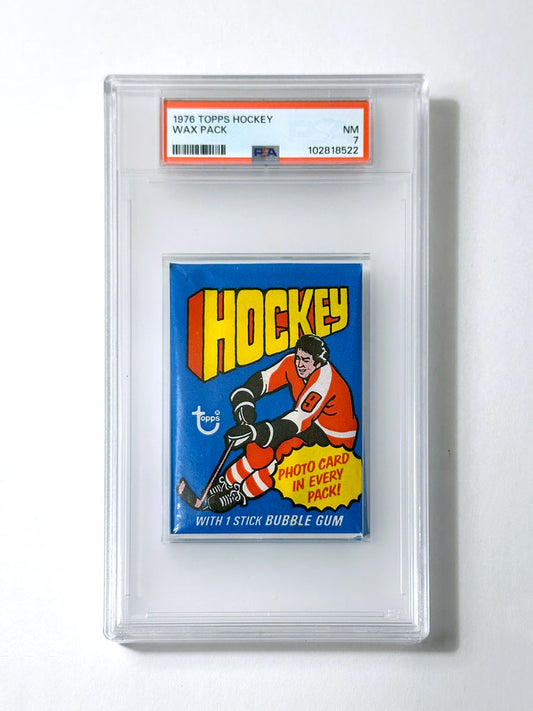 1976 Topps Hockey Wax Pack - PSA 7
