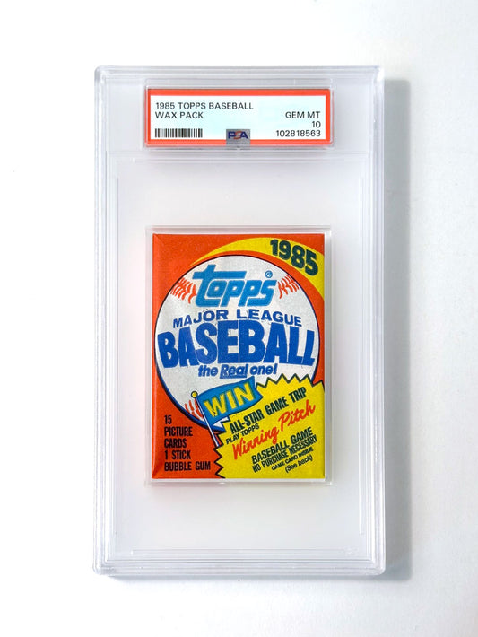 1985 Topps Baseball Wax Pack - PSA 10