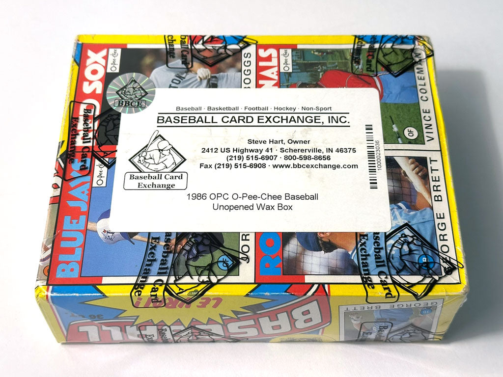 1986 O-Pee-Chee Baseball Wax Box - BBCE Authenticated