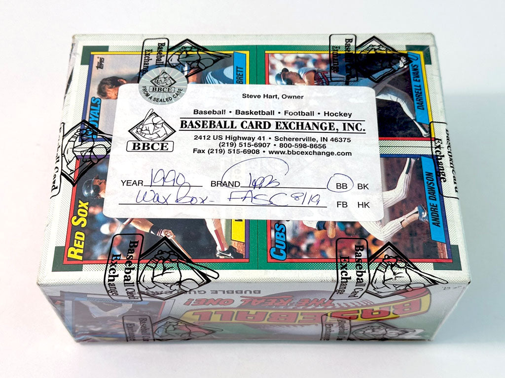 1990 Topps Baseball Wax Box - BBCE Authenticated (FASC)