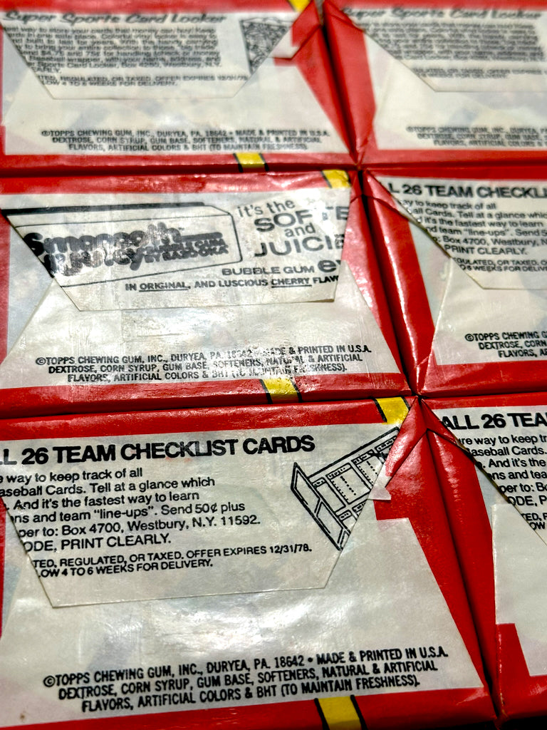 1978 Topps Baseball Wax Packs
