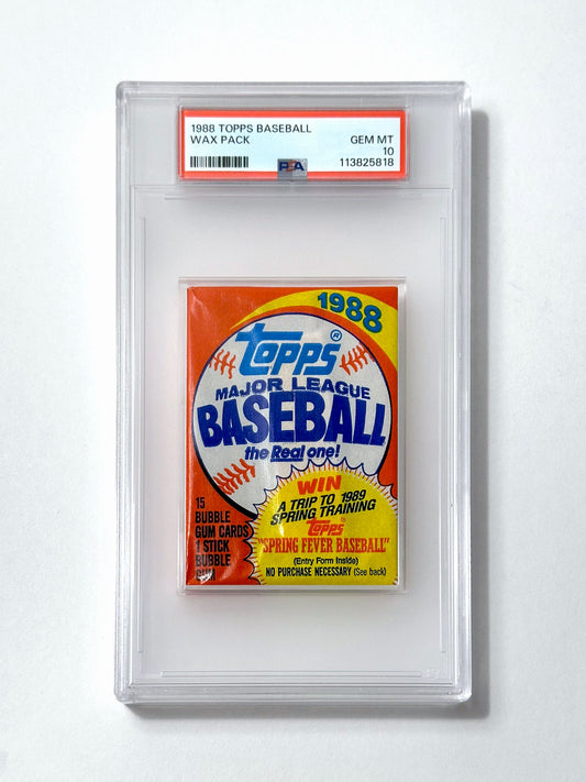 1988 Topps Baseball Wax Pack - PSA 10