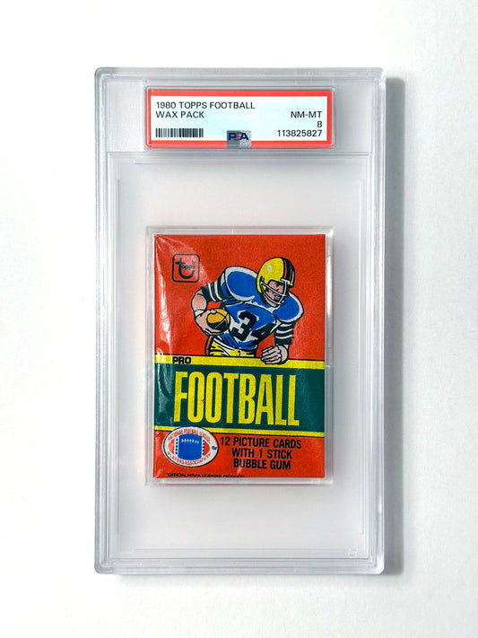 1980 Topps Football Wax Pack - PSA 8