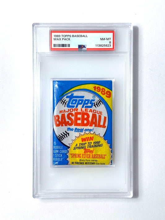 1989 Topps Baseball Wax Pack - PSA 8