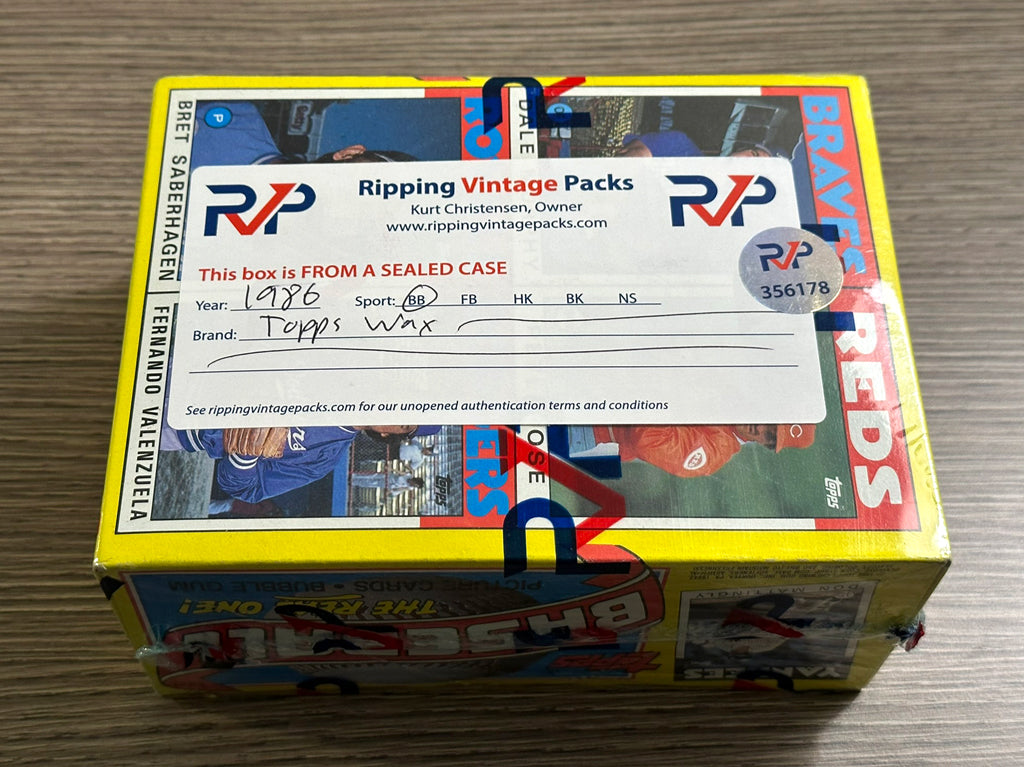 1986 Topps Baseball Wax Packs