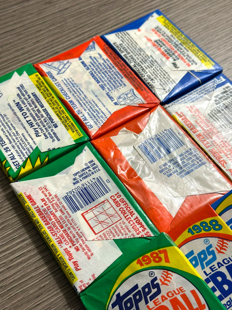 Topps Baseball Wax Pack Run - 1981 thru 1991