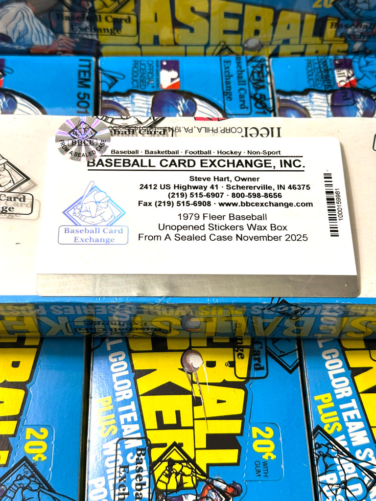 1979 Baseball Stickers Wax Box - BBCE Authenticated (FASC)