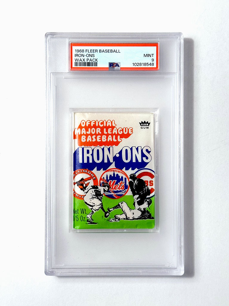1968 Fleer Major League Baseball Iron-Ons Wax Pack - PSA 9