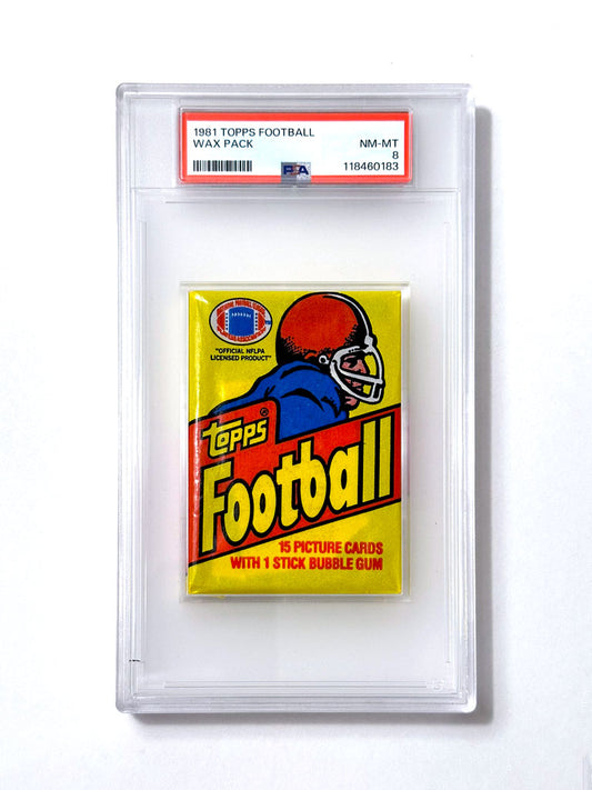 1981 Topps Football Wax Pack - PSA 8