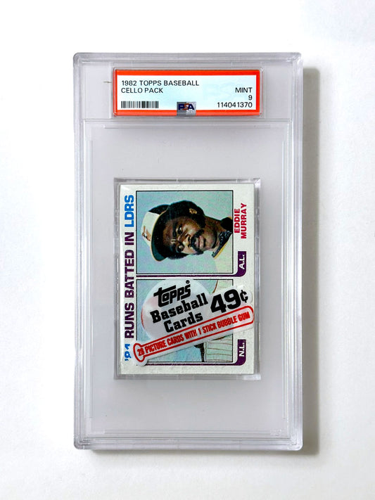1982 Topps Baseball Cello Pack (Schmidt/Murray Leader on Top) - PSA 9