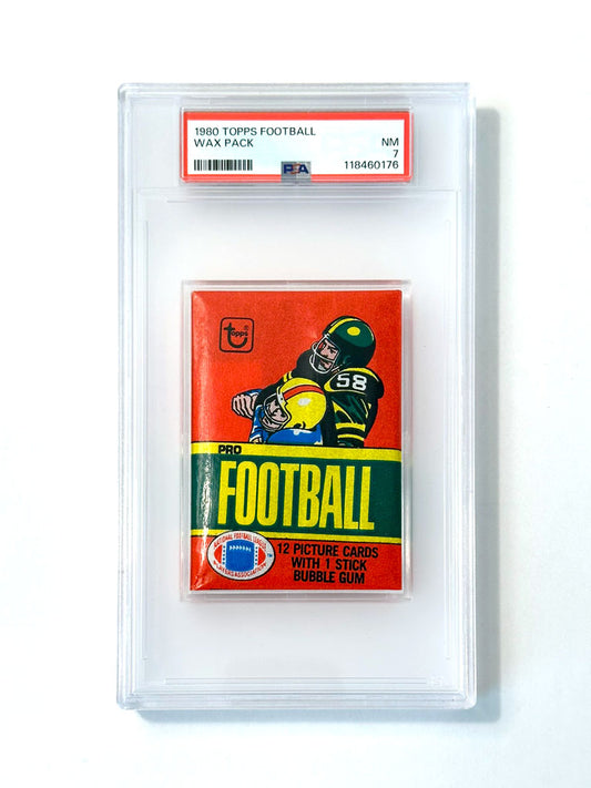 1980 Topps Football Wax Pack - PSA 7