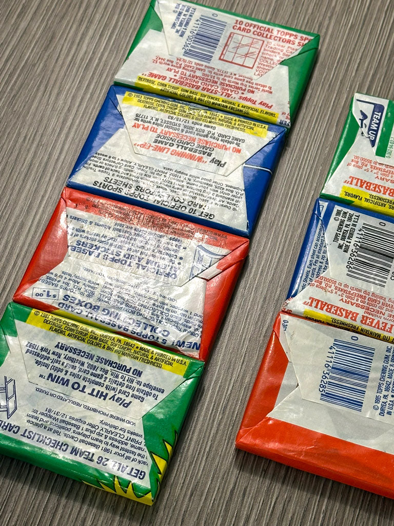 Topps Baseball Wax Pack Run - 1981 thru 1991